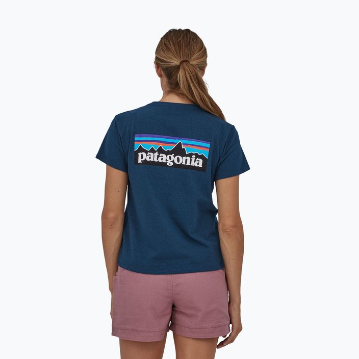 Дамска тениска за трекинг Patagonia P-6 Logo Responsibili-Tee tidepool blue 2
