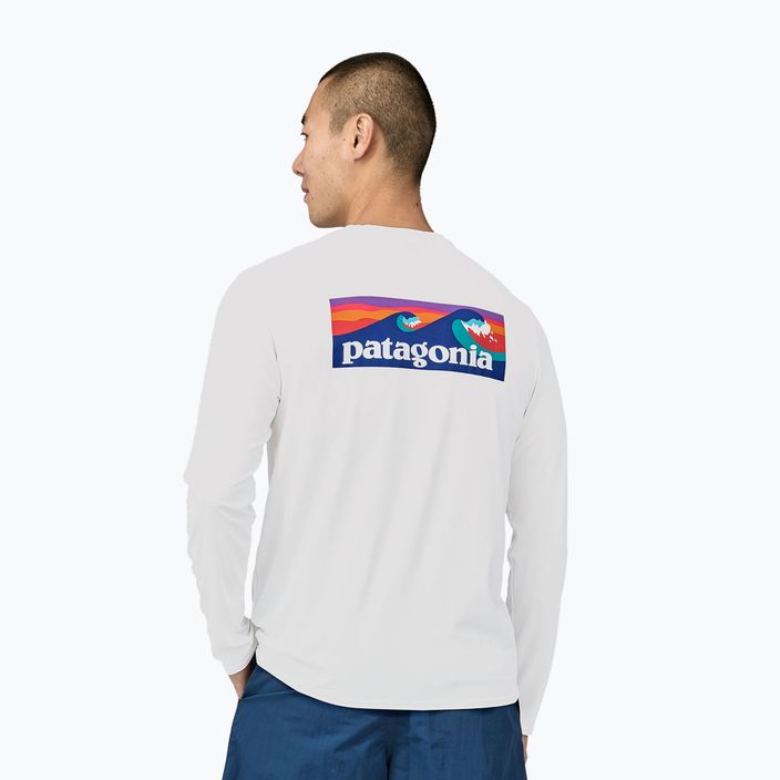 Мъжка риза Patagonia Cap Cool Daily Graphic Shirt-Waters LS boardshort logo/white trekking longsleeve 2