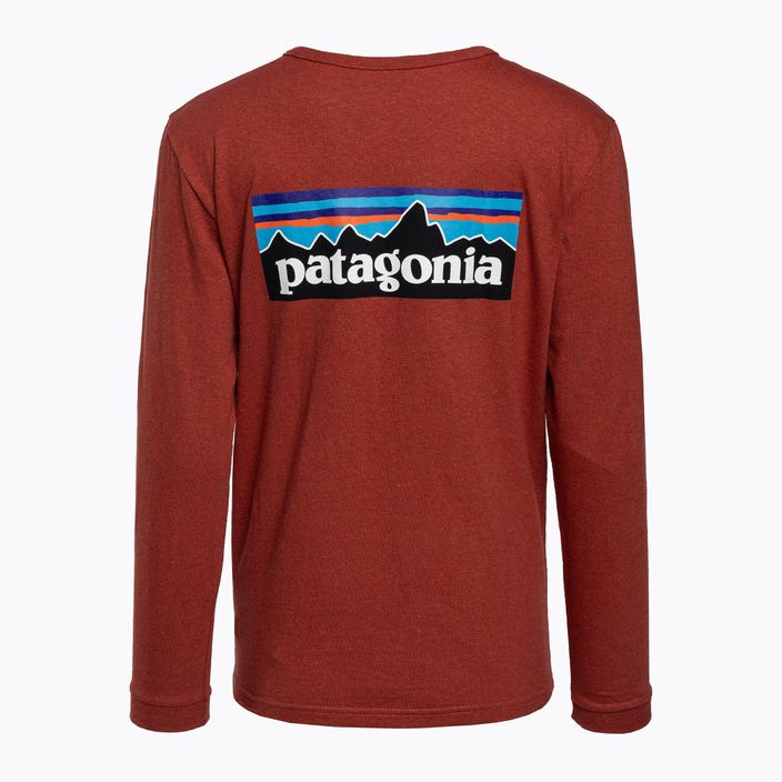 Дамска тениска за трекинг Patagonia P-6 Logo Responsibili-Tee LS burl red 2