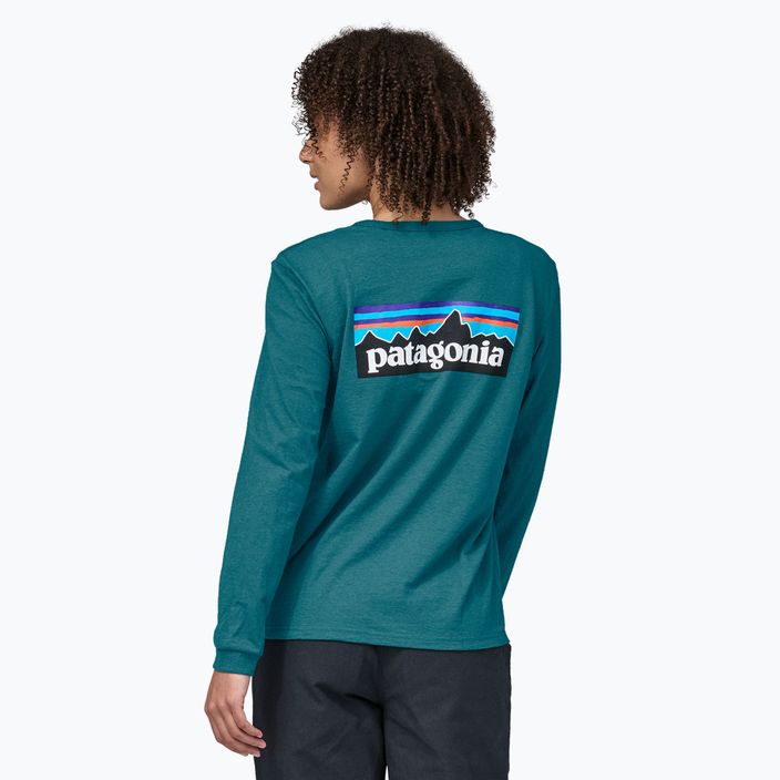 Дамски трекинг с дълъг ръкав Patagonia P-6 Logo Responsibili-Tee belay blue 2