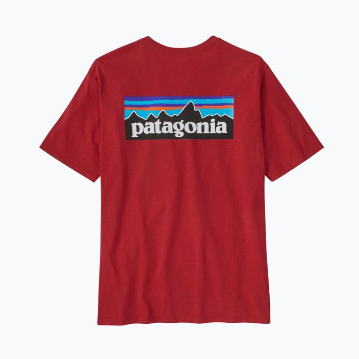 Мъжка тениска за трекинг Patagonia P-6 Logo Responsibili-Tee червена 5