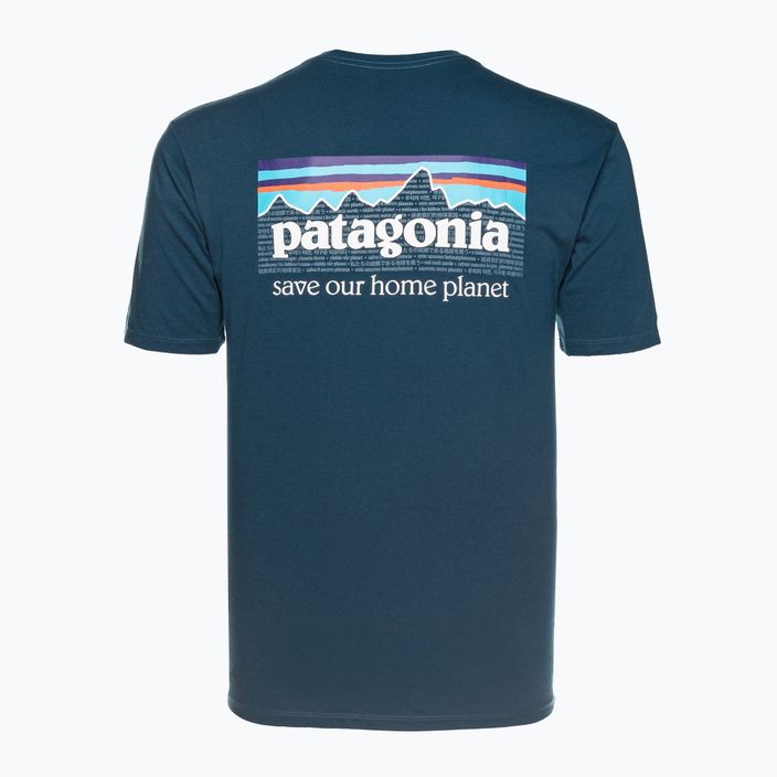 Мъжка тениска Patagonia P-6 Mission Organic lagom blue trekking 2