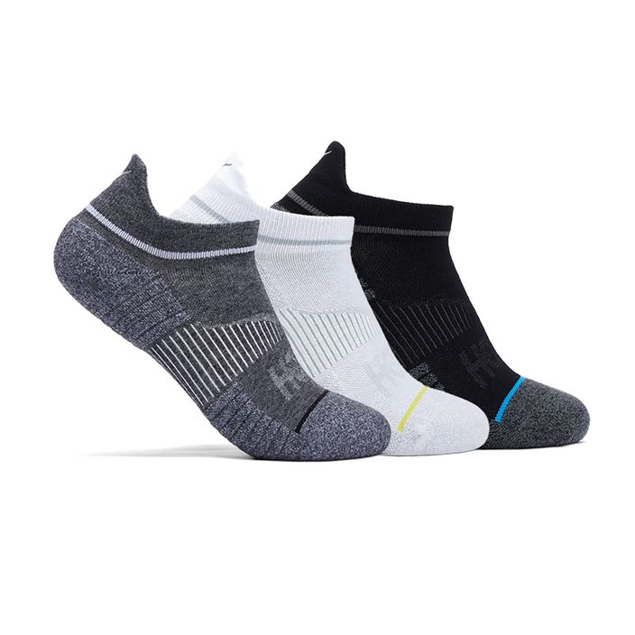 HOKA No-Show Run чорапи 3 чифта бяло/черно/сиво 2