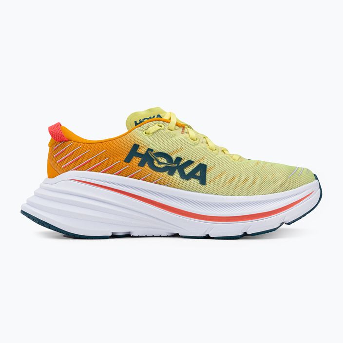 Мъжки обувки за бягане HOKA Bondi X в бяло и жълто 1113512-WEPR 2