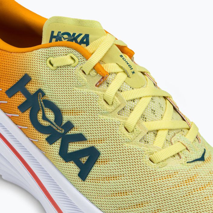 Мъжки обувки за бягане HOKA Bondi X в бяло и жълто 1113512-WEPR 9