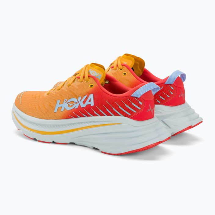 HOKA Bondi X fiesta/amber yellow мъжки обувки за бягане 3