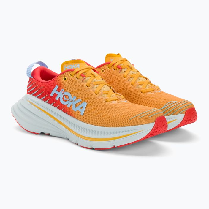 HOKA Bondi X fiesta/amber yellow мъжки обувки за бягане 4