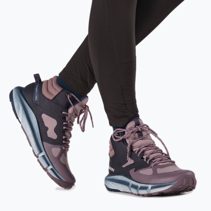 Дамски туристически обувки Salomon Predict Hike Mid GTX лилаво L41737000 17
