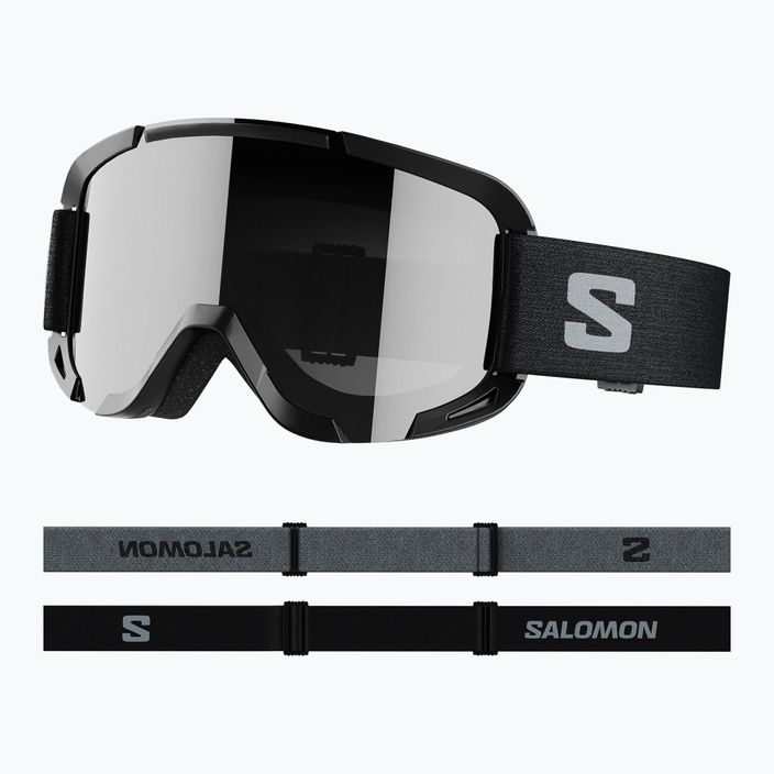 Детска ски каска Salomon Player Combo + очила XV Jr black&tie/black silver 8