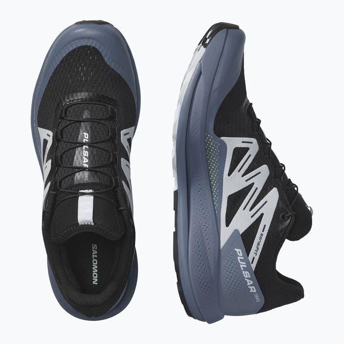 Мъжки обувки за бягане Salomon Pulsar Trail black/china blue/arctic ice 15