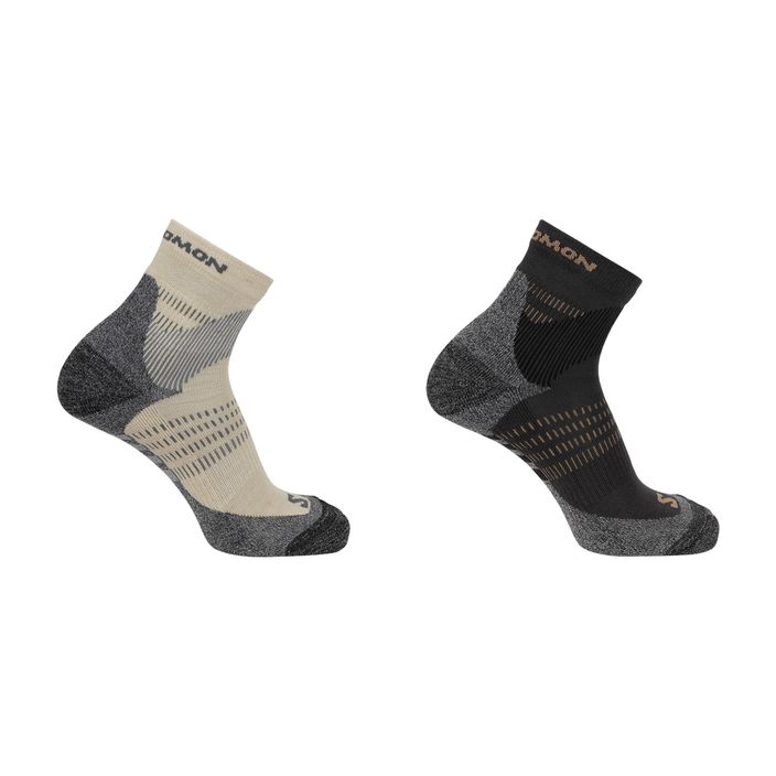 Salomon X Ultra Access Quarter трекинг чорапи 2 чифта абанос/дъждовен ден 2