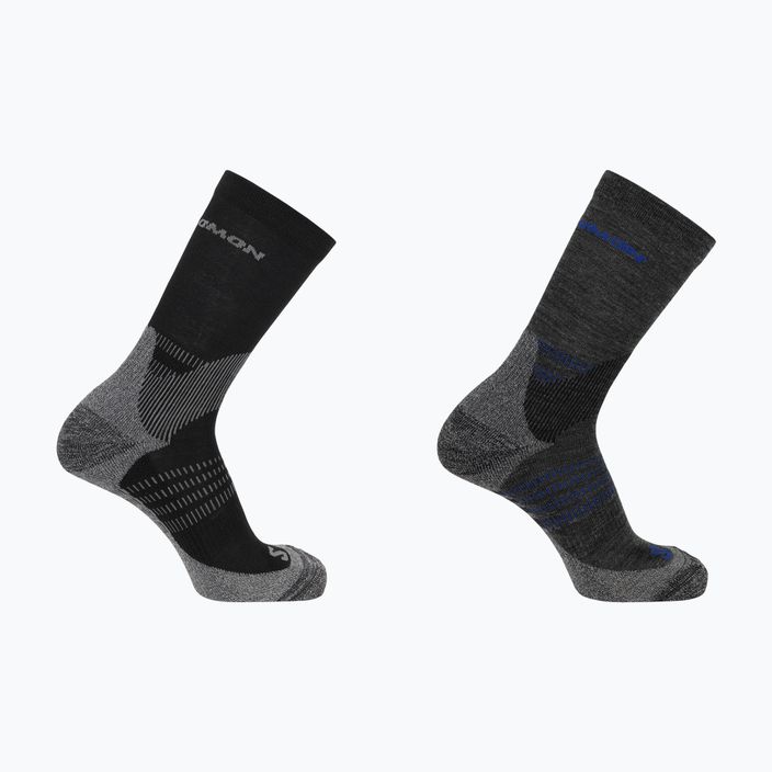 Salomon X Ultra Access Crew 2 чифта чорапи за трекинг антрацит/черно 8