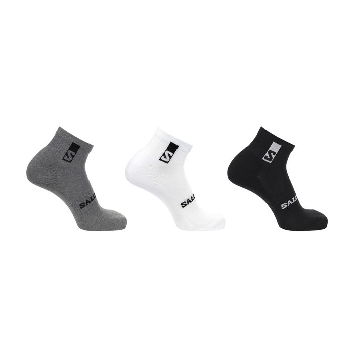 Salomon Everyday Ankle чорапи за трекинг 3 чифта черно/бяло/мед сиво 2