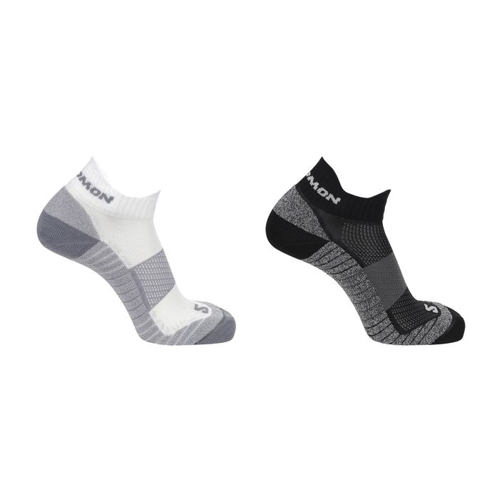 Salomon Aero Ankle чорапи за бягане 2 чифта черни/бели 2