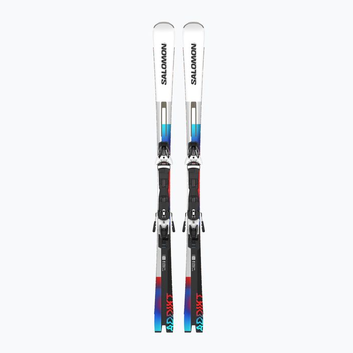 Salomon Addikt + Z12 GW ски за спускане бяло/черно/пастелно неоново синьо 6