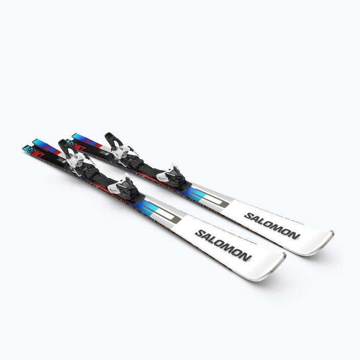Salomon Addikt + Z12 GW ски за спускане бяло/черно/пастелно неоново синьо 8