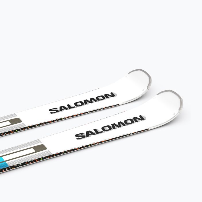 Salomon Addikt + Z12 GW ски за спускане бяло/черно/пастелно неоново синьо 9
