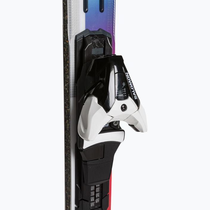 Salomon Addikt + Z12 GW ски за спускане бяло/черно/пастелно неоново синьо 4
