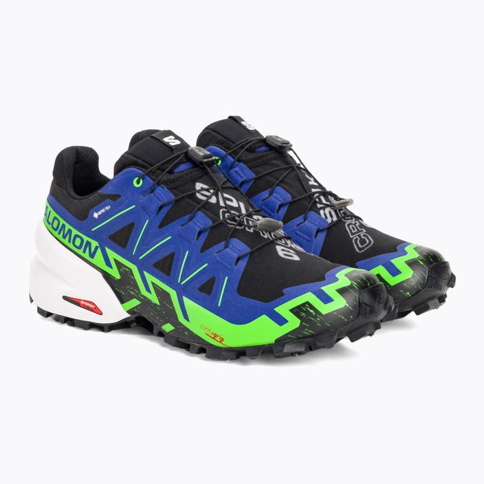 Мъжки обувки за бягане Salomon Spikecross 6 GTX black/surf the web/green gecko 4