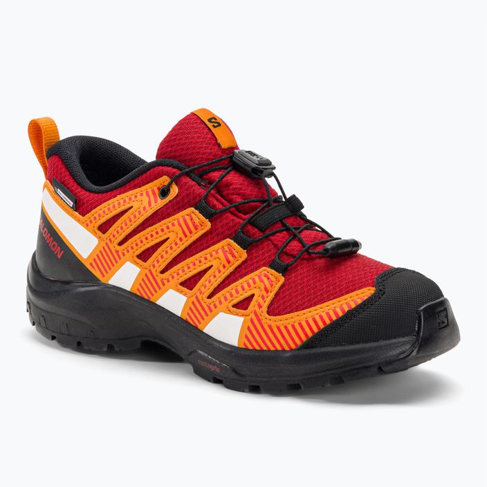 Детски обувки за трекинг Salomon Xa Pro V8 CSWP червено/черно/опепе
