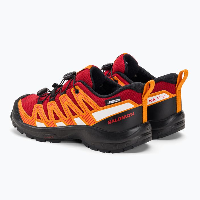 Детски обувки за трекинг Salomon Xa Pro V8 CSWP червено/черно/опепе 3