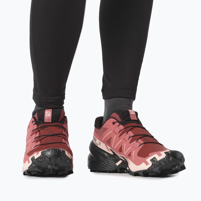Дамски обувки за бягане Salomon Speedcross 6 от кравешка кожа/черно/английска роза 4