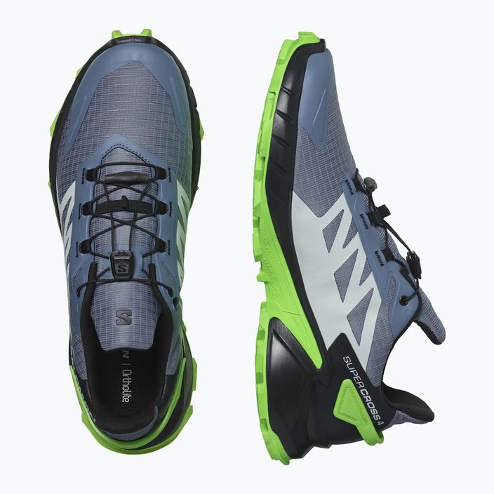 Salomon Supercross 4 мъжки обувки за бягане flint stone/black/green gecko 10