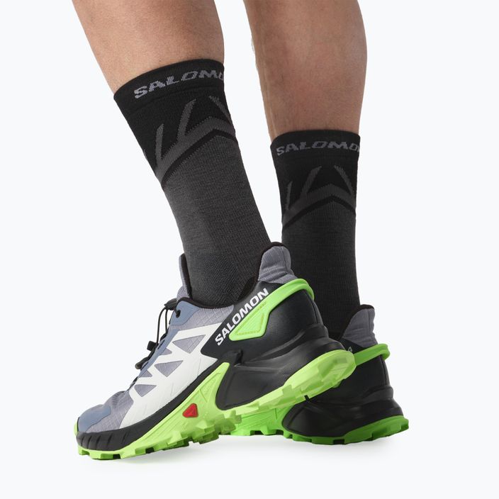Salomon Supercross 4 мъжки обувки за бягане flint stone/black/green gecko 5