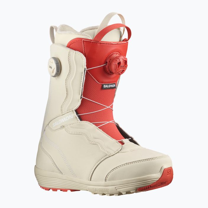 Дамски обувки за сноуборд Salomon Ivy Boa SJ Boa bleached sand/almond milk/aurora red 6