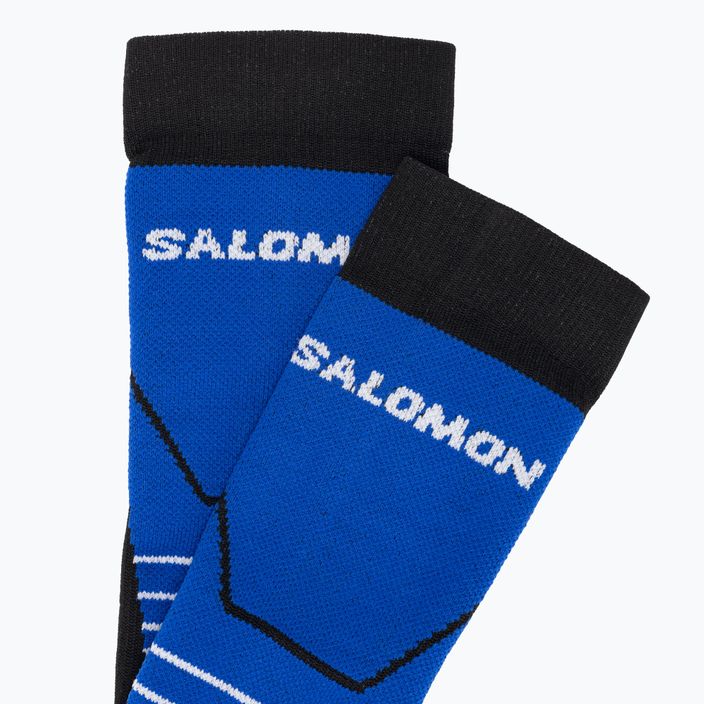 Salomon S/Pro ски чорапи черни/ослепително сини/бели 3