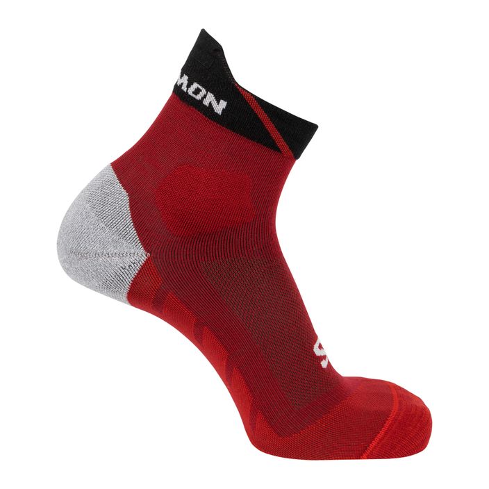 Salomon Speedcross Ankle червени чорапи за бягане с далия/черно/мак 2