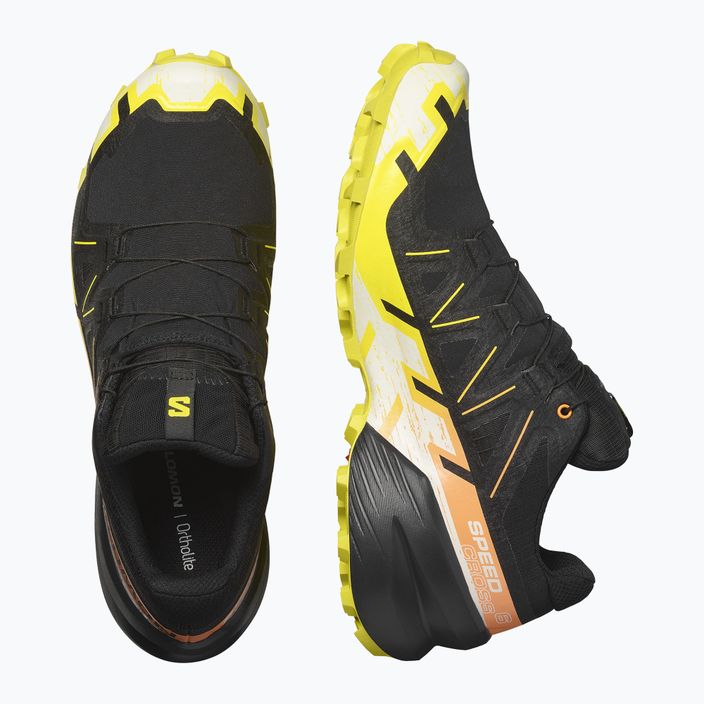 Мъжки обувки за бягане Salomon Speedcross 6 GTX black/sulphur spring/bird of paradise 8