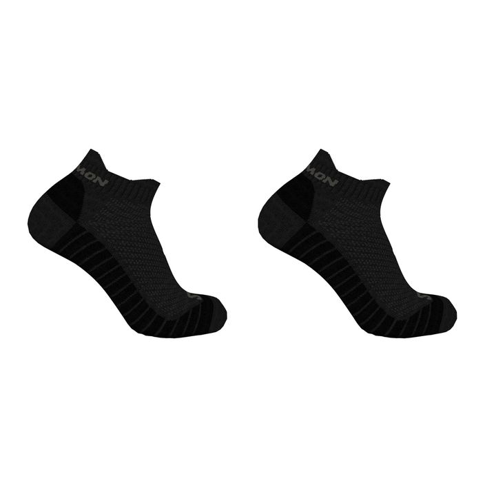 Salomon Aero Ankle чорапи за бягане 2 чифта черни/метални 2