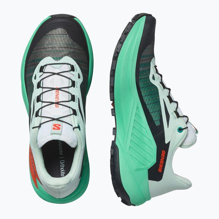 Salomon Genesis bay/electric green/cherry дамски обувки за бягане 6