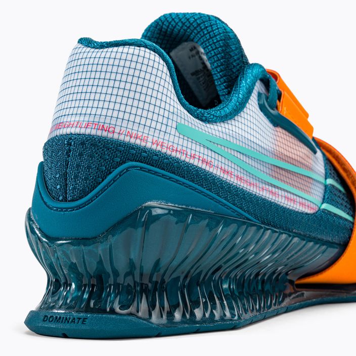 Nike Romaleos 4 сини/оранжеви обувки за вдигане на тежести 9