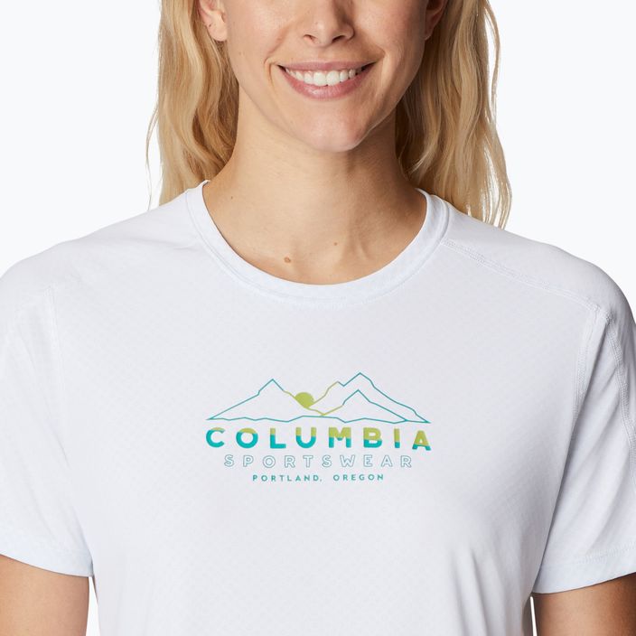 Дамска риза за трекинг Zero Rules Graphic Crew на Columbia, бяла 1991583101 3