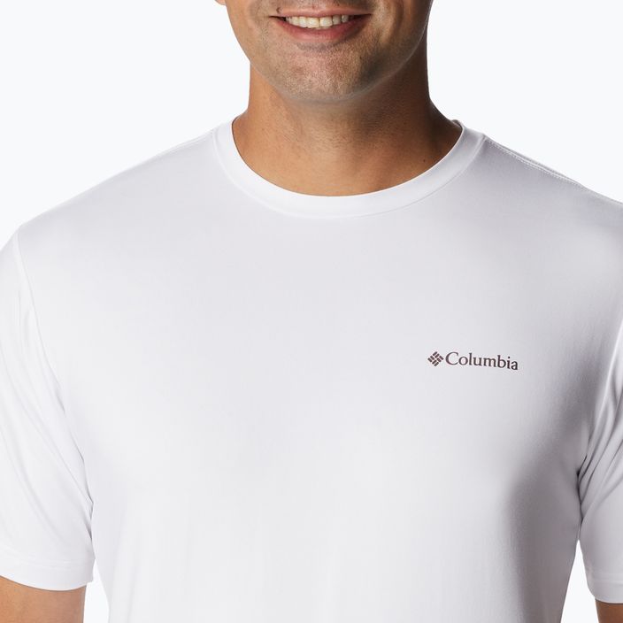 Мъжка риза за трекинг Columbia Tech Trail Graphic бяла 1930802 4
