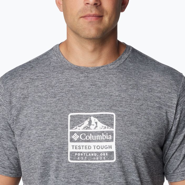 Columbia Kwick Hike Graphic SS мъжка риза за трекинг black heather/tested tough pdx 5