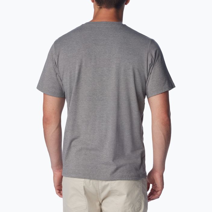 Мъжка тениска за трекинг Columbia Sun Trek Short city grey heather/simple gorge 3