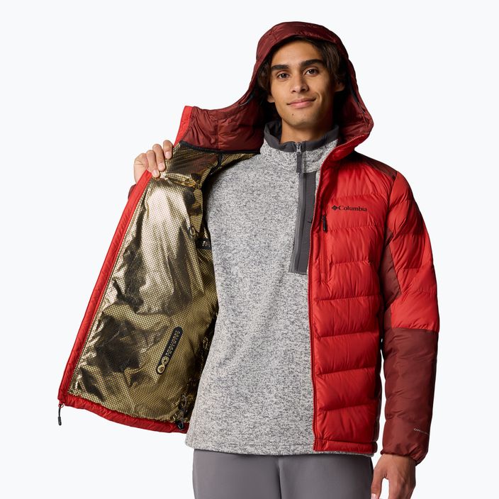 Columbia Labyrinth Loop II Hooded sail red/ spice мъжко пухено яке 6