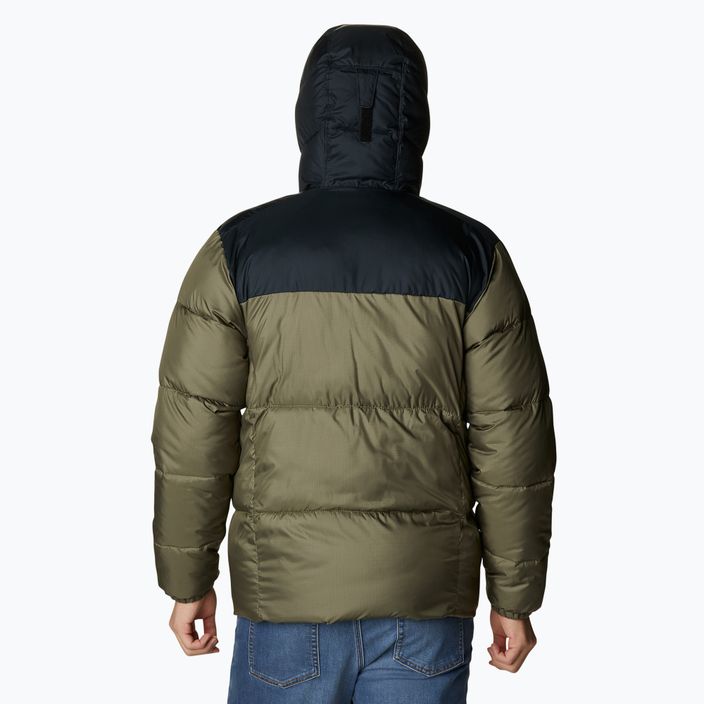 Мъжко пухено яке Columbia Puffect II Hooded stone green/ black 2