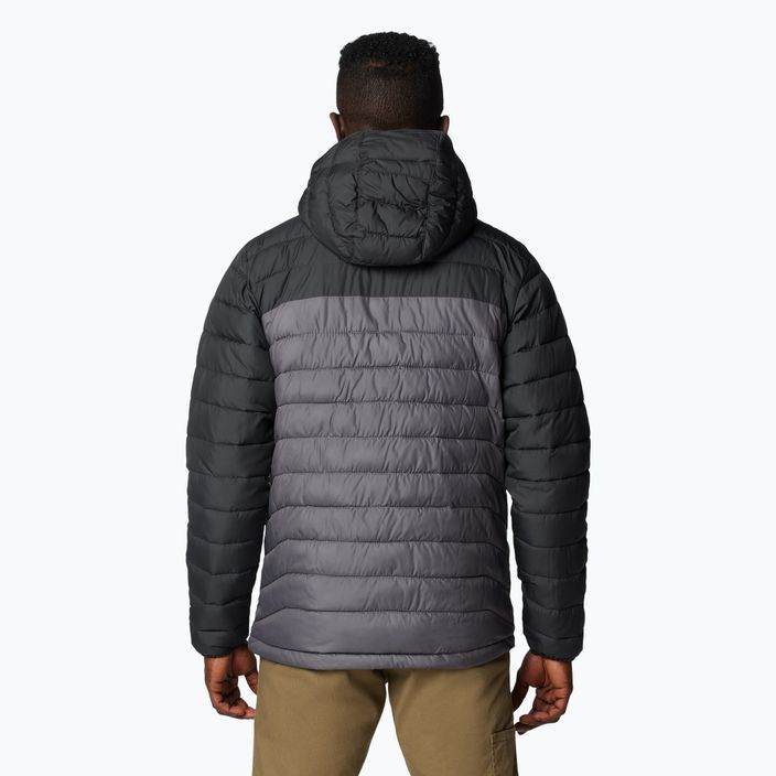 Мъжко пухено яке Columbia Powder Lite II Hooded city grey/ shark 3