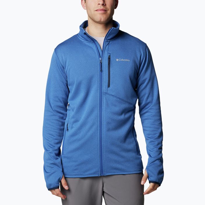 Columbia Park View Fleece FZ mountain blue мъжки потник за трекинг