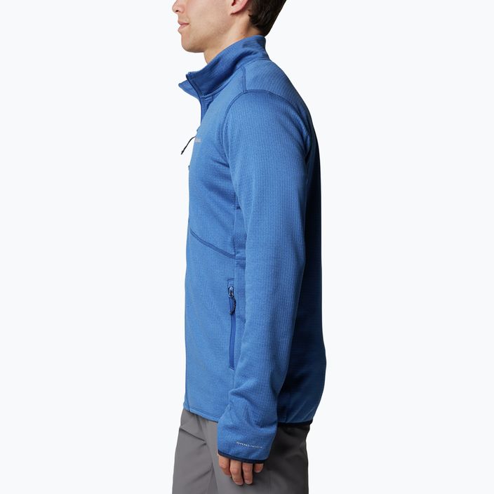 Columbia Park View Fleece FZ mountain blue мъжки потник за трекинг 3