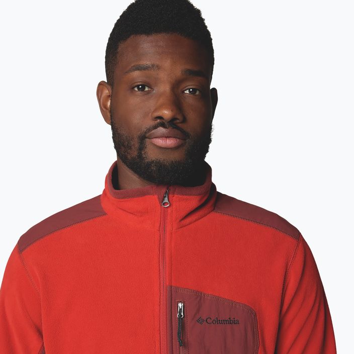 Мъжки поларен суитшърт Columbia Klamath Range Full Zip sail red / spice 5