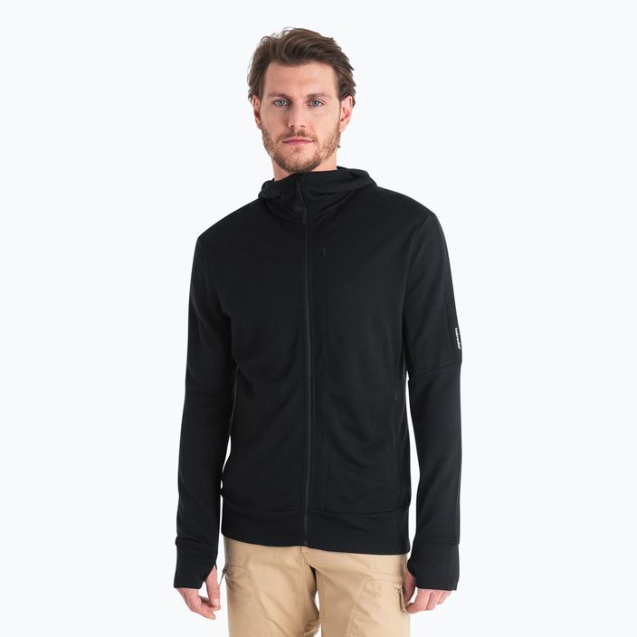 Мъжки Icebreaker Merino 260 Quantum IV Zip Hoodie black