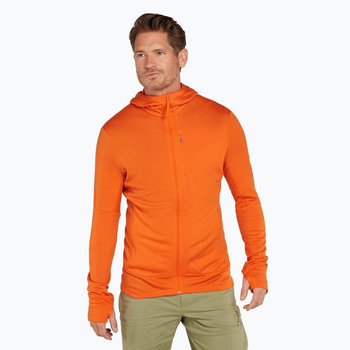 Мъжка качулка Icebreaker Merino 260 Quantum IV Zip Hoodie blaze