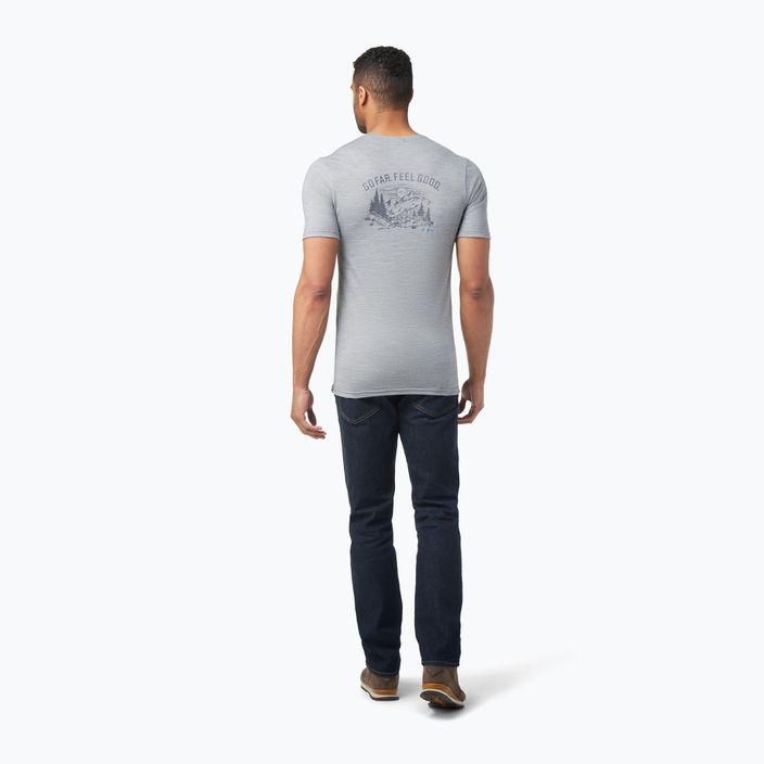 Мъжка тениска Smartwool Wilderness Summit Graphic Tee trekking shirt light grey 16673 3