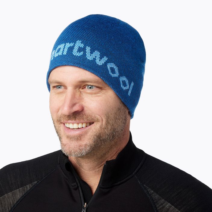 Smartwool Lid Logo зимна шапка синя 11441-J96 7