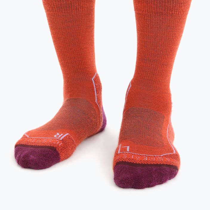 Icebreaker дамски чорапи за туризъм Hike+ Light Crew червени 105099 3